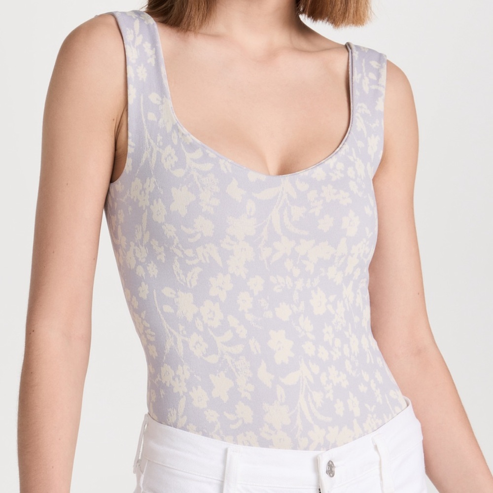NWOT Free People Floral Bodysuit